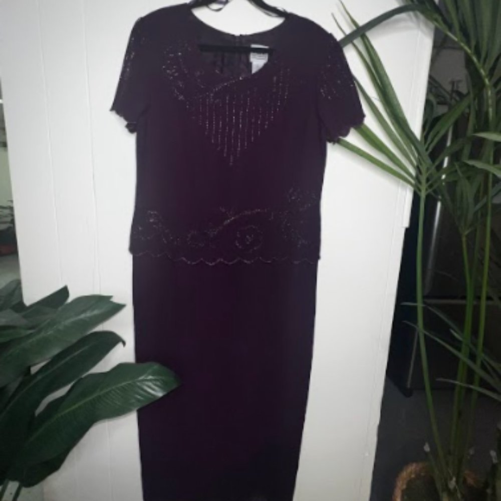 R&M Richards Short Sleeve Formal Wear Dress